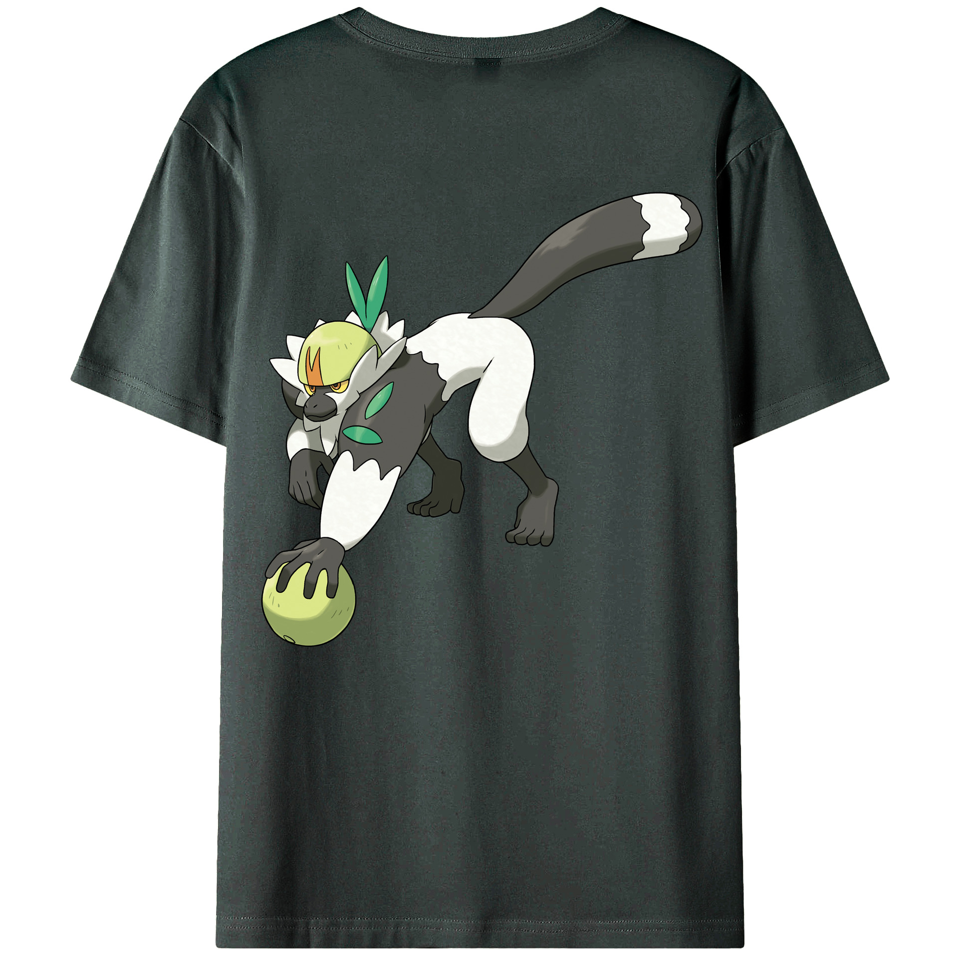 （画像用） ポケットモンスター Pokémon 綿100％ メンズ半袖Tシャツ（バックプリント） 通気性